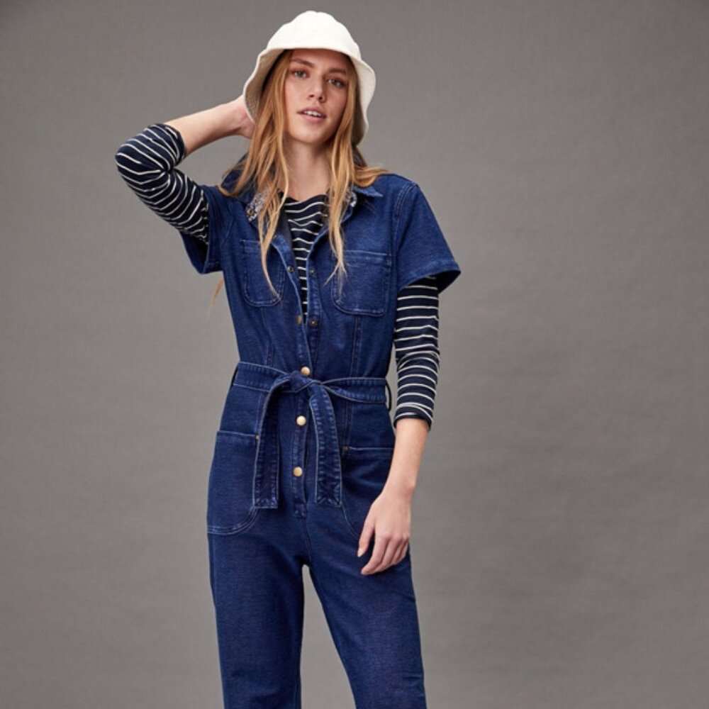 Pilcro Belted Denim Coverall
